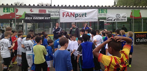 Begrüßung FANport Münster U12 Soccer-Turnier
