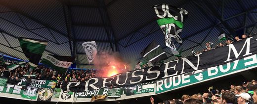 Preußen-Fanblock beim MSV Duisburg