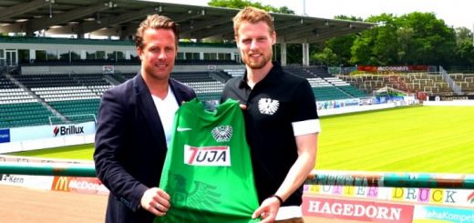 Marc Heitmeier (r.) ist der fünfte Neuzugang für Preußen Münster