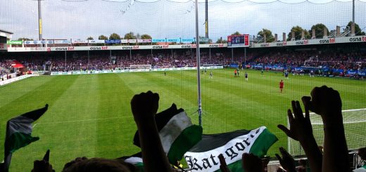 Blick aus dem Gästeblock der osnatel ARENA.