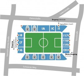 Informationen für Gästefans - Stadionübersicht