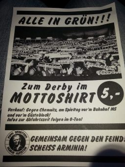 Flyer FGK - Mottoshirt gegen Bielefeld