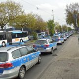 Das Polizeiaufgebot nach dem Spiel des SCP gegen Fortuna Köln