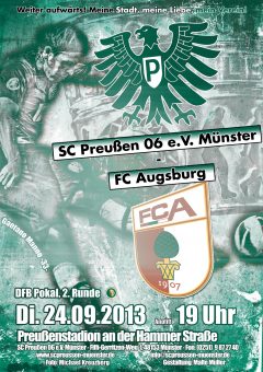 Heimspielplakat - 2013/2014 - DFB Pokal 2. Runde - FC Augsburg