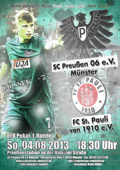 Heimspielplakat - 2013/2014 - DFB Pokal 1. Runde - FC St. Pauli