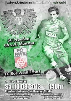 Heimspielplakat - 2013/2014 - 3. Spieltag - RW Erfurt