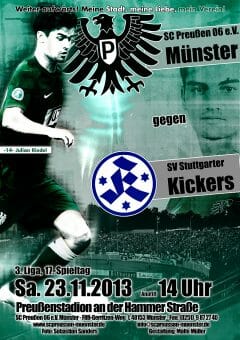 Heimspielplakat - 2013/2014 - 17. Spieltag - Stuttgarter Kickers