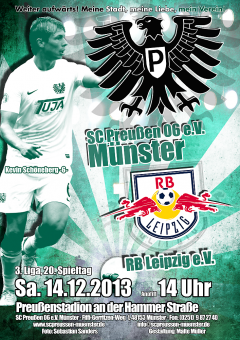 Heimspielplakat - 2013/2014 - 20. Spieltag - RB Leipzig (alte Version)