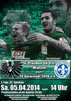 Heimspielplakat - 2013/2014 - 33. Spieltag - Darmstadt 98