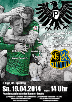 Heimspielplakat - 2013/2014 - 35. Spieltag - 1. FC Saarbrücken (alte Version)