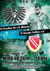 Heimspielplakat - 2014/2015 - 03. Spieltag - FC Energie Cottbus
