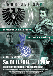 Heimspielplakat - 2014/2015 - 16. Spieltag - MSV Duisburg