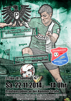 Heimspielplakat - 2014/2015 - 18. Spieltag - SpVgg Unterhaching