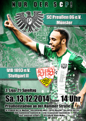 2014/2015 Plakat - SC Preußen Münster - VfB Stuttgart II