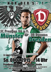 Heimspielplakat - 2014/2015 - 23. Spieltag - Dynamo Dresden