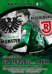 Heimspielplakat - 2014/2015 - 28. Spieltag - SSV Jahn Regensburg